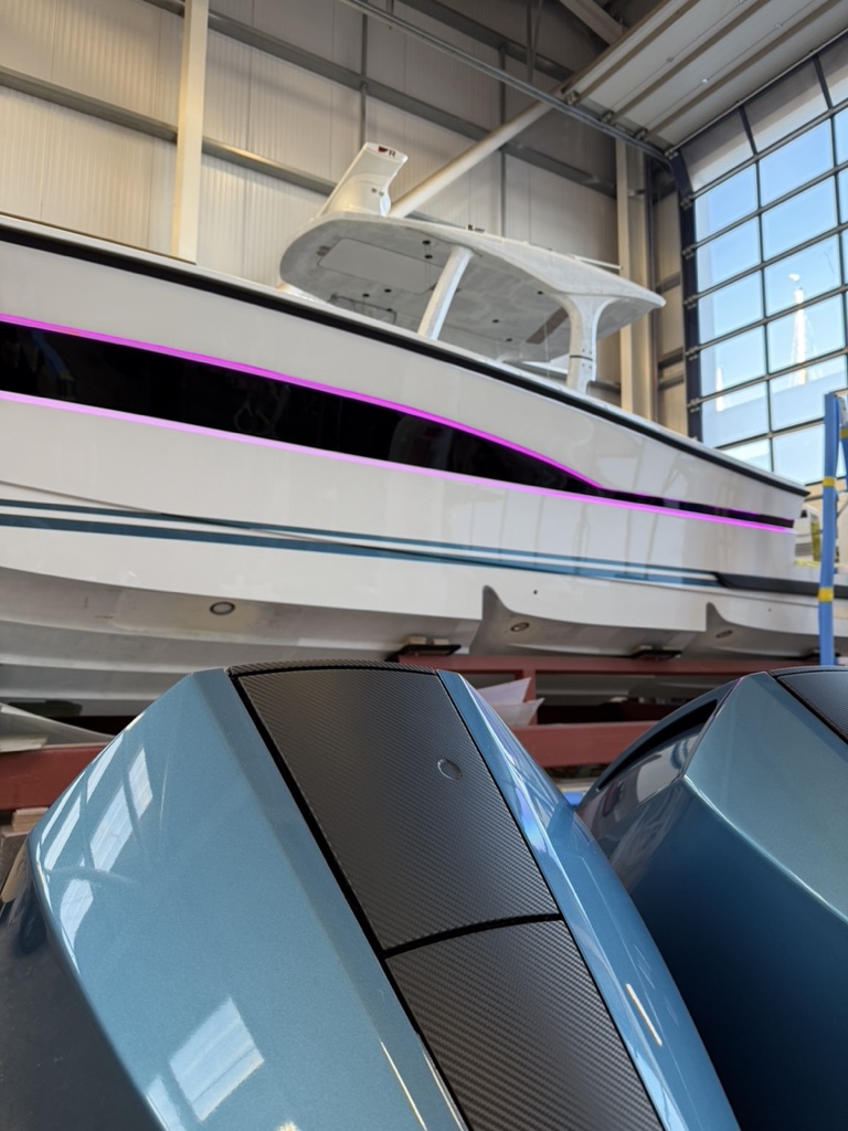 Marine electrical work — feature LED lighting installed on a boat by Grid and Glow